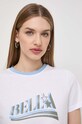 Βαμβακερό μπλουζάκι Marella λευκό 2413971084200