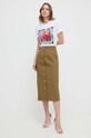 Marella t-shirt bawełniany 2413971084200 biały SS24