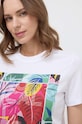 Marella t-shirt bawełniany biały 2413971084200