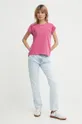 Βαμβακερό μπλουζάκι Pepe Jeans LILITH ροζ