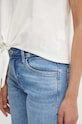 Pepe Jeans top din bumbac LAVENDER PL505838 turcoaz