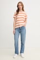 Pepe Jeans tricou din bumbac PL505845 portocaliu SS25