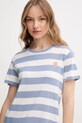 Памучна тениска Pepe Jeans син PL505845