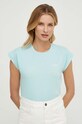 Pepe Jeans t-shirt bawełniany LORY PL505853 turkusowy SS24