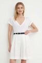 Pepe Jeans vászon póló LEIGHTON fehér PL505855