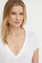Pepe Jeans vászon póló LEIGHTON PL505855 fehér