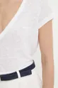 Λευκό μπλουζάκι Pepe Jeans LEIGHTON