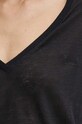 Plátěné tričko Pepe Jeans LEIGHTON PL505855 černá