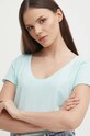 Бавовняна футболка Pepe Jeans LUNA бірюзовий PL505856