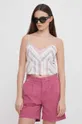 multicolor Pepe Jeans top lniany