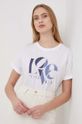 Pepe Jeans t-shirt bawełniany JAX nadruk biały PL505825