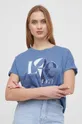 plava Pamučna majica Pepe Jeans Ženski