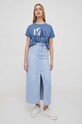 Pepe Jeans tricou din bumbac PL505825 albastru SS24
