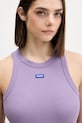 Hugo Blue top Easy Tank_B fioletowy 50508857