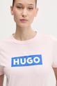 Hugo Blue tricou din bumbac roz 50510772
