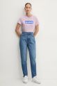 Hugo Blue t-shirt in cotone 50510772 rosa AW24