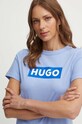 HUGO Blue t-shirt bawełniany 50510772 niebieski SS25