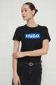 чёрный Хлопковая футболка Hugo Blue