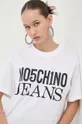biela Bavlnené tričko Moschino Jeans