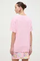 Хлопковая футболка Moschino Jeans розовый