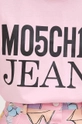 roza Bombažna kratka majica Moschino Jeans