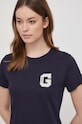 Pamučna majica Gant 4200814 mornarsko plava SS24