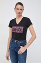 Liu Jo t-shirt bawełniany czarny WA4019.JS923