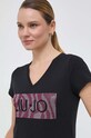 Liu Jo t-shirt bawełniany WA4019.JS923 czarny