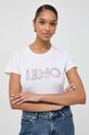 Liu Jo t-shirt bawełniany biały WA4051.JS923