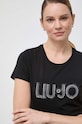Liu Jo tricou din bumbac negru WA4051.JS923