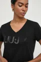 črna Bombažna kratka majica Liu Jo