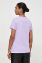 Odzież Liu Jo t-shirt bawełniany TA4195.J6040 fioletowy
