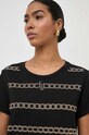 Liu Jo t-shirt bawełniany czarny TA4197.J6040