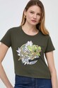 Liu Jo t-shirt z elastanem zielony TA4202.JS003