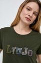 Oblečenie Bavlnené tričko Liu Jo TA4204.JS923 zelená