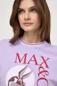 μωβ Βαμβακερό μπλουζάκι MAX&Co. x CHUFY