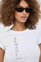 biały Armani Exchange t-shirt bawełniany