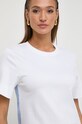 Bombažna kratka majica BOSS bela 50521141