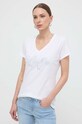 Liu Jo t-shirt bawełniany biały MA4337.JS923
