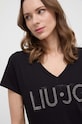 Liu Jo t-shirt bawełniany czarny MA4337.JS923