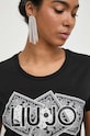 Liu Jo tricou din bumbac negru MA4340.JS923