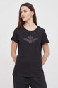 Aeronautica Militare tricou din bumbac TS2249DJ638 negru SS24