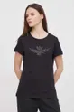 Βαμβακερό μπλουζάκι Aeronautica Militare μαύρο