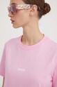 Бавовняна футболка MSGM 2000MDM500.200002 рожевий