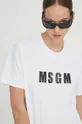 λευκό Βαμβακερό μπλουζάκι MSGM