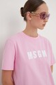 Bavlněné tričko MSGM růžová 3641MDM92.247002