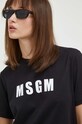 Хлопковая футболка MSGM чёрный 3641MDM92.247002