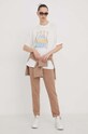 Roxy tricou din bumbac ERJZT05682 alb SS24