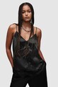 Одежда Топ с примесью шелка AllSaints Ophelia WM190Z чёрный