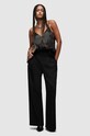Топ с примесью шелка AllSaints Ophelia WM190Z чёрный